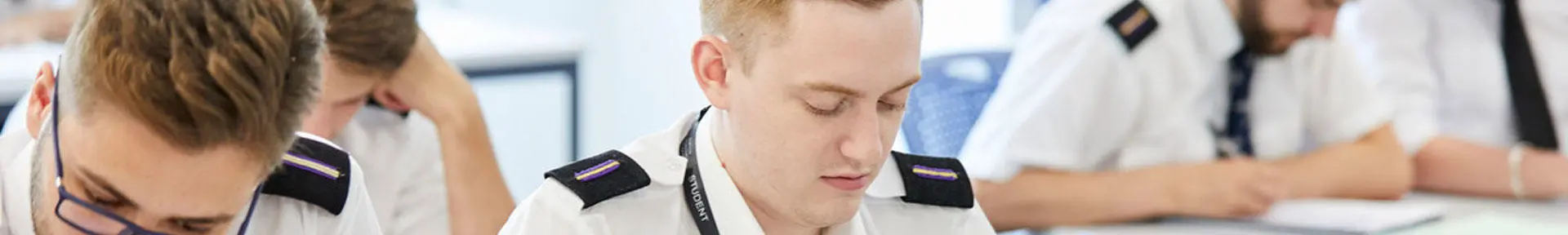 Engineer cadets studying in the classroom
