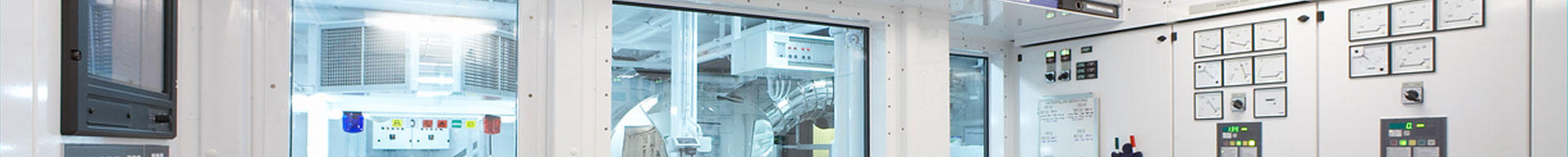 The control room of a superyacht engine room