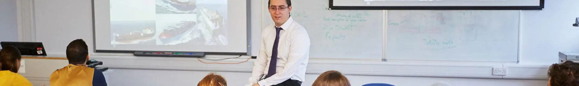 Students and a lecturer in the classroom