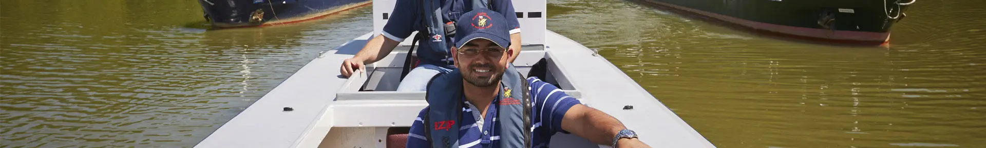 A smiling pilot in one of the manned models at Timsbury Lake