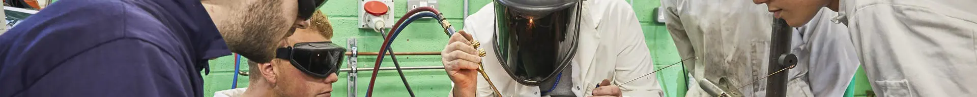 HND Marine Electrical and Electronic Engineering cadets in a workshop