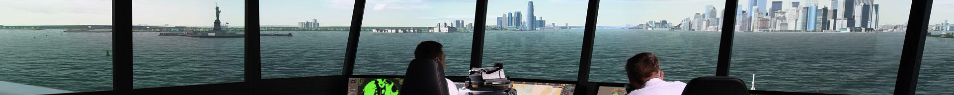 Cadets in the bridge simulator