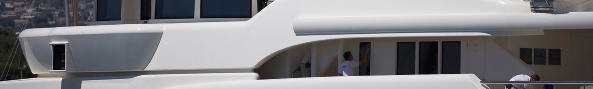 Superyacht crew working on the deck of a superyacht