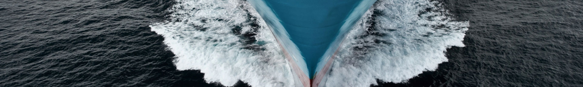 The bow of a Maersk ship at sea