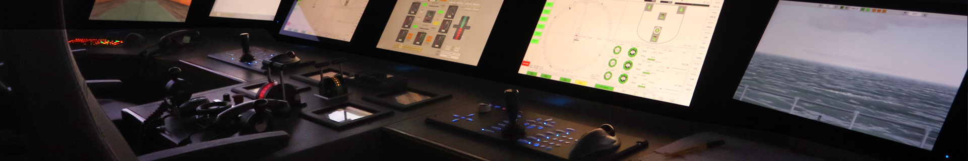 Close up of the console in the DP simulator