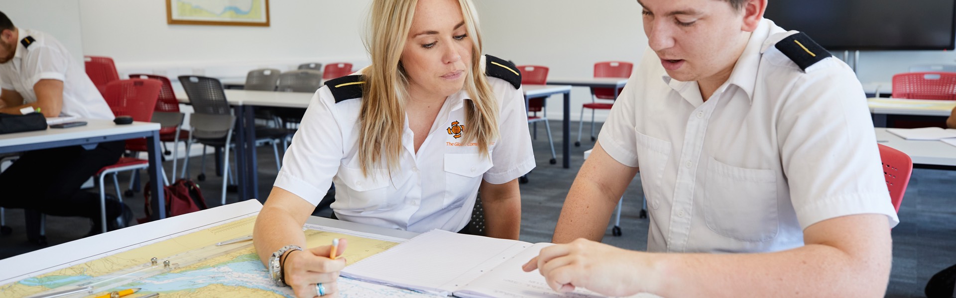 Pug in the street at night