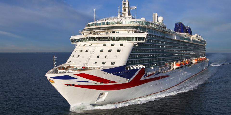 P&O's Britannia cruise ship sailing across the sea