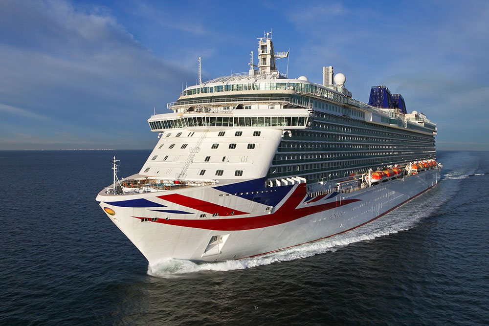 The P&O Cruises ship, Britannia at sea
